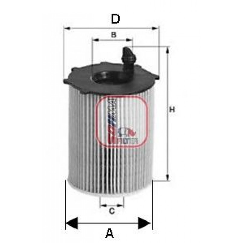 S 5128 PE SOFIMA Фільтр оливи